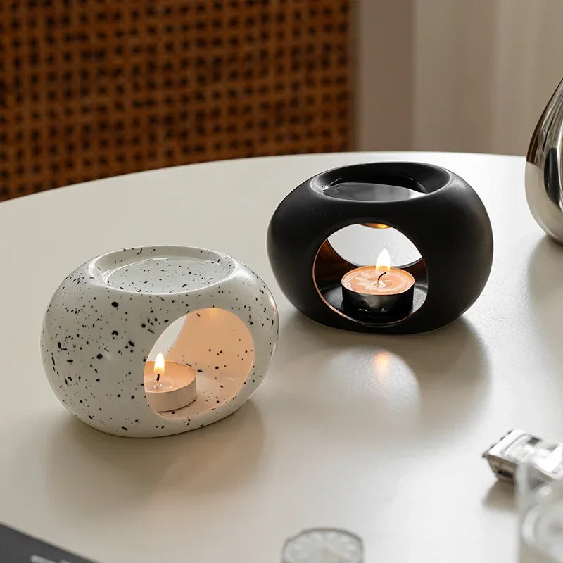Snugsy™ Ceramic Candle Oil Warmer – Cozy Aromatherapy & Essential Oil Diffuser