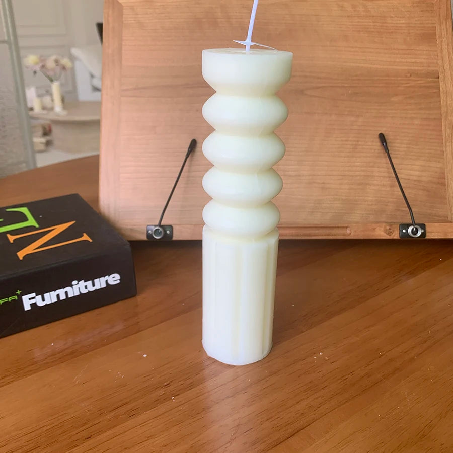 Snugsy™ Nordic Sculpted Candle – Minimalist Smokeless Candle for Home Decor & Relaxation