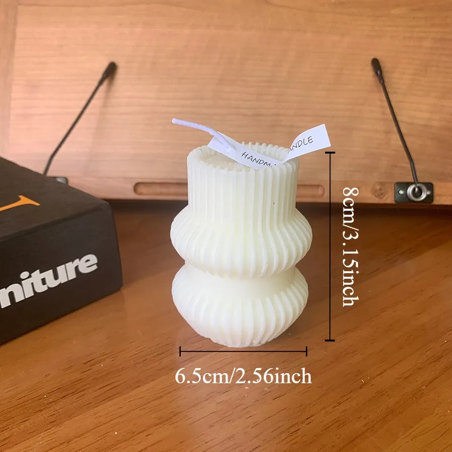 Snugsy™ Nordic Sculpted Candle – Minimalist Smokeless Candle for Home Decor & Relaxation