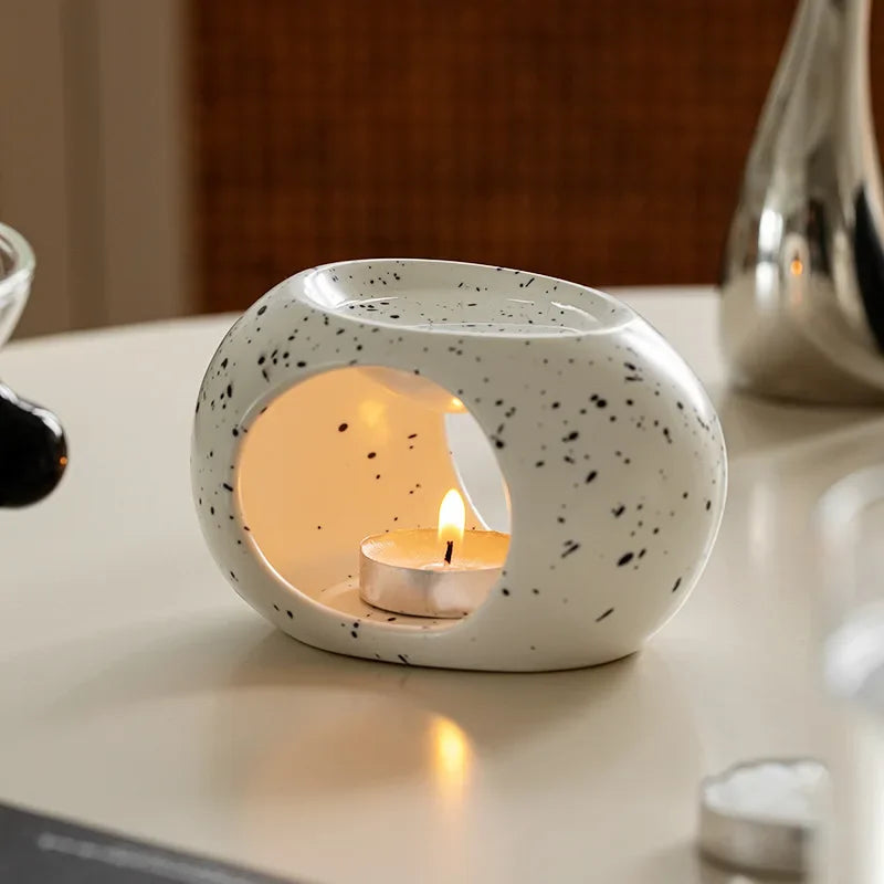 Snugsy™ Ceramic Candle Oil Warmer – Cozy Aromatherapy & Essential Oil Diffuser